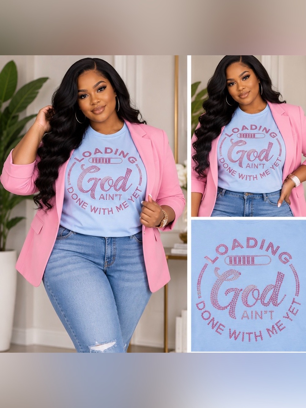Graphic Religious Tee in Size Medium